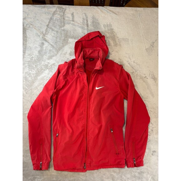 Vintage Nike Red Tag Windbreaker Jacket 90s Swoosh Logo Broken Zipper Men’s M - Picture 3 of 9